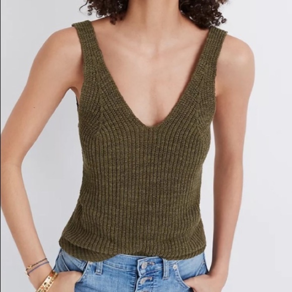 Madewell Monterey Sweater Tank - Olive